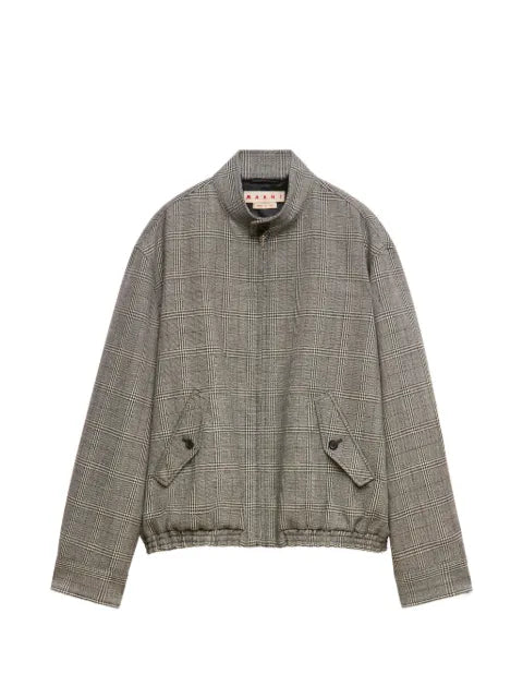 Marni check-pattern virgin wool jacket