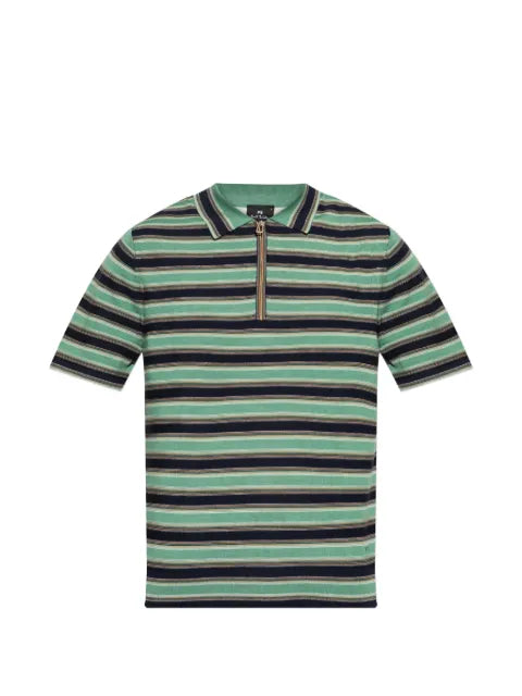 PS Paul Smith striped-pattern zip-neck sweater
