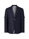 Thom Browne flannel chalk stripe sportcoat with armband