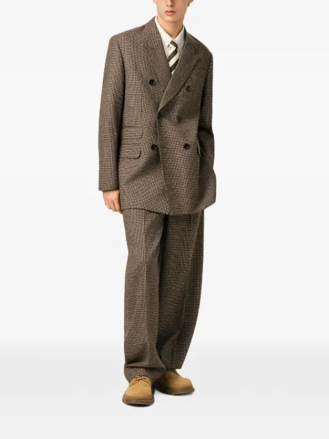 AMI Paris Double breasted houndstooth wool blazer