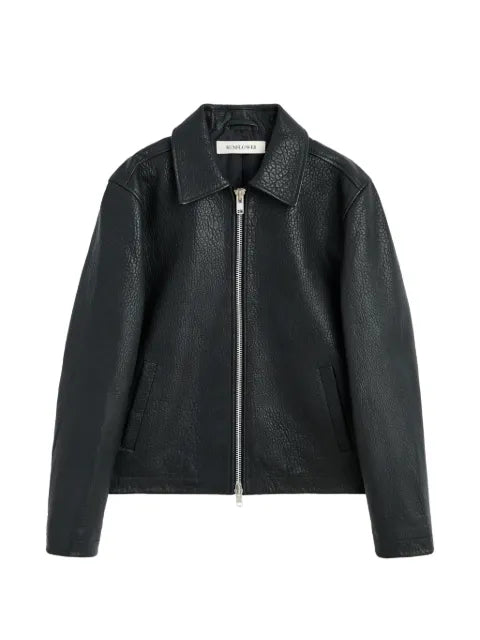 Sunflower grainy leather jacket