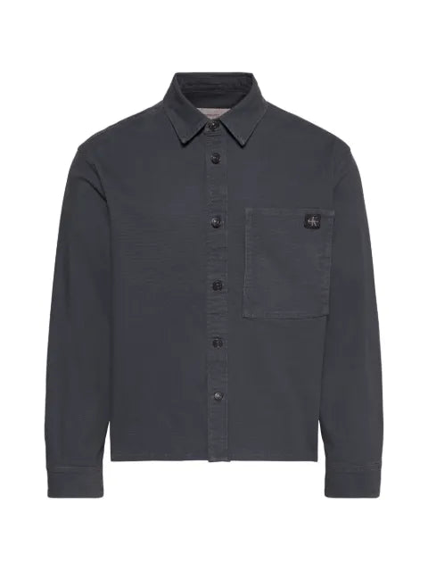 Calvin Klein logo-patch button-up jacket