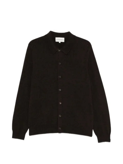BOMPARD jersey-knit shirt-collar cardigan
