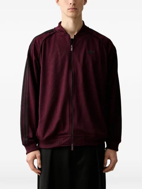 adidas side-stripe zip-up sweater
