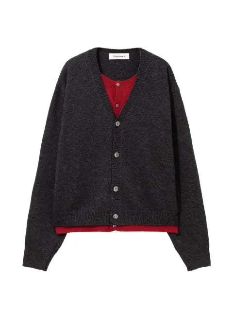 TONYWACK V-neck layered cardigan