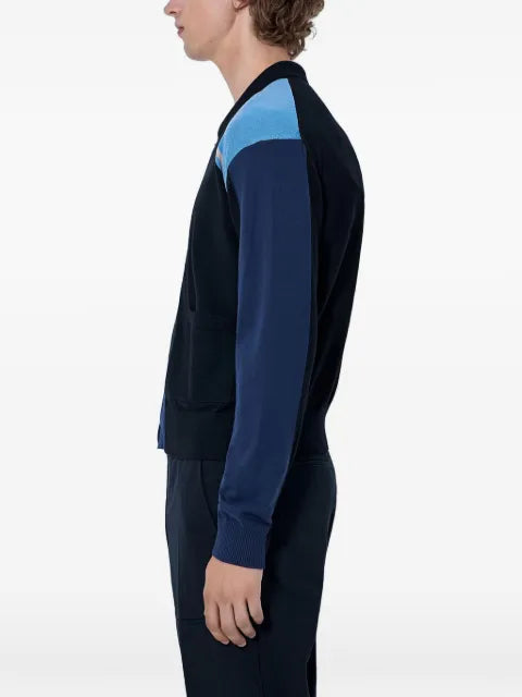 Kiko Kostadinov contrast-panel zip-front sweater