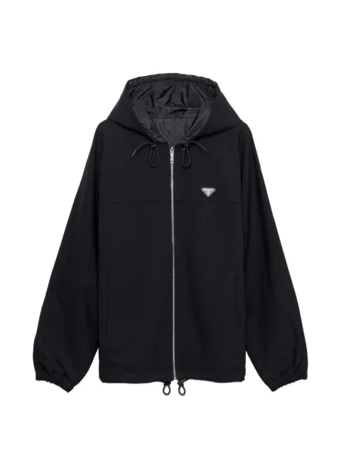 Prada technical fleece hoodie jacket