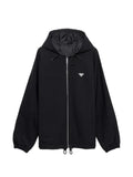 Prada technical fleece hoodie jacket