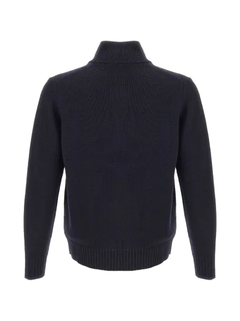 Kangra buttoned-collar ribbed-knit sweater