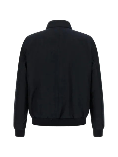 Moorer ribbed-trim button-up jacket