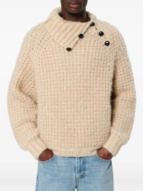 ISABEL MARANT Lyas button-detail sweatshirt