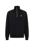 Belstaff quarter-zip logo-patch sweater