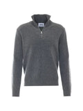 ALPHA STUDIO half-zip high-neck sweater