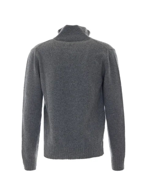 ALPHA STUDIO half-zip high-neck sweater