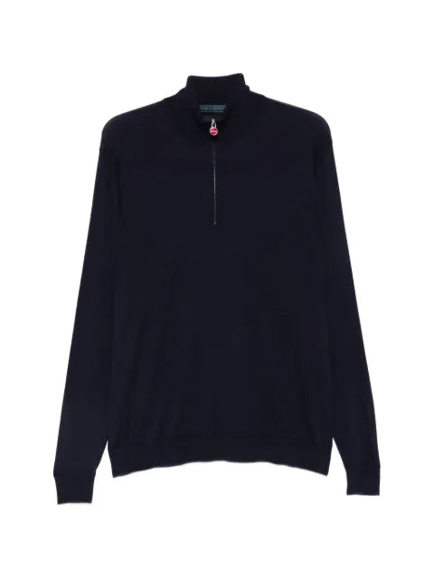 Kiton quarter-zip mock-neck sweater