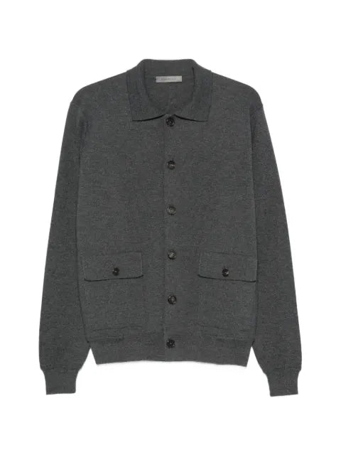 Corneliani button-down flap-pocket sweater