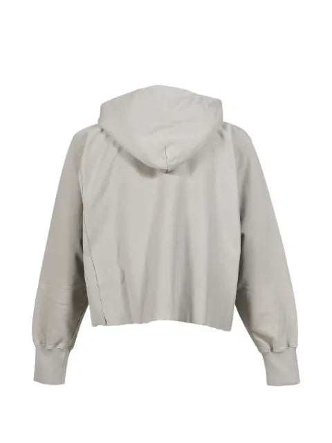 Maison Margiela logo-embroidered cropped hoodie
