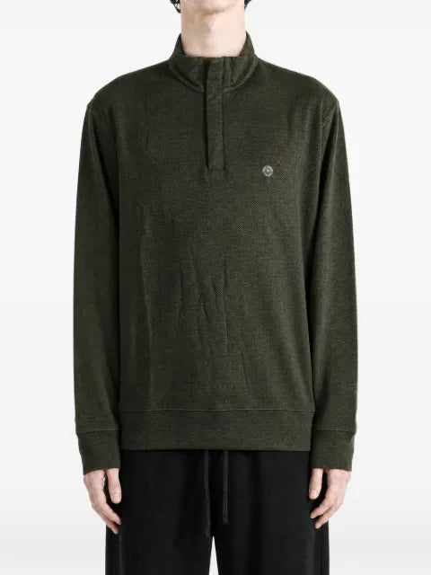 Polo Ralph Lauren herringbone-patterned quarter-button sweater