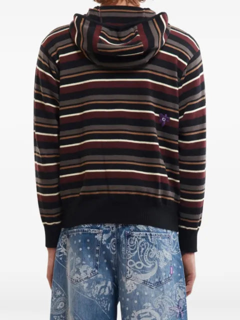 Perks And Mini Names Go By striped zip-up hoodie
