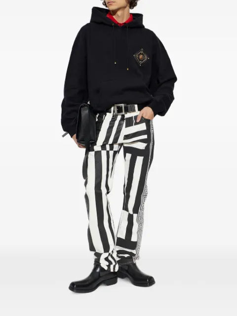 Versace embellished cotton-jersey hoodie