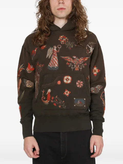 Samuel Zelig Folk embroidered hoodie