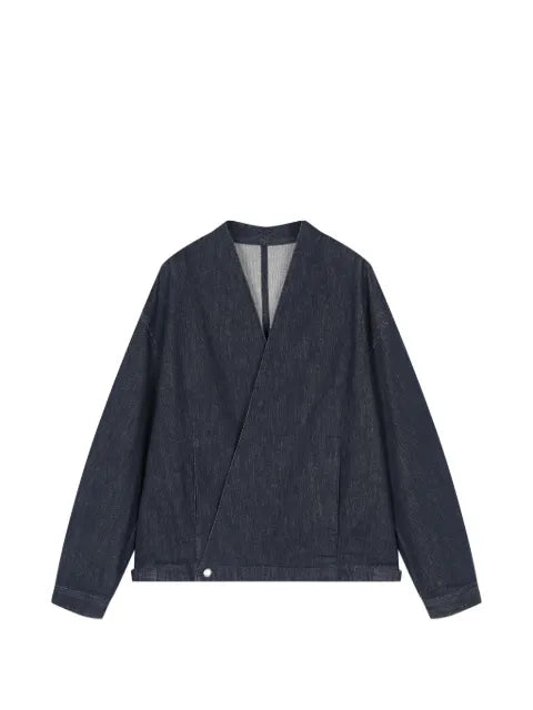 CROQUIS cross-collar denim jacket