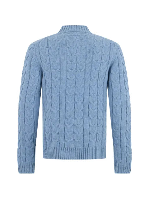 slowear cable-knit high-neck sweater