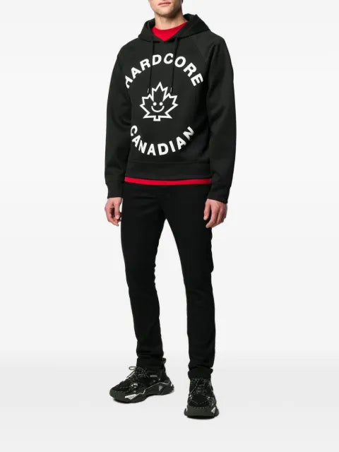DSQUARED2 logo-print raglan-sleeve hoodie