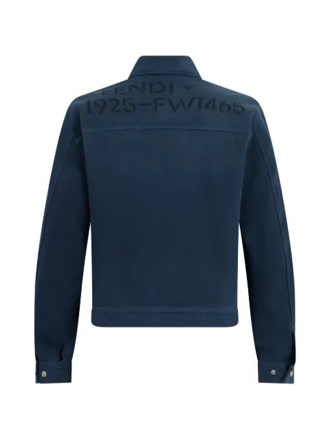 FENDI logo-print button-up jacket