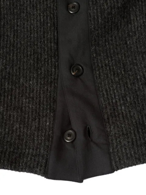 OUR LEGACY ribbed-knit panelled cardigan