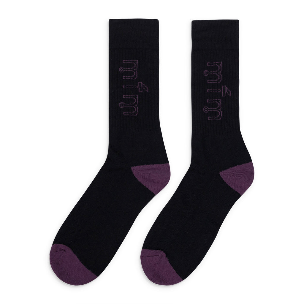 Black/White 3 Pack Calf Socks