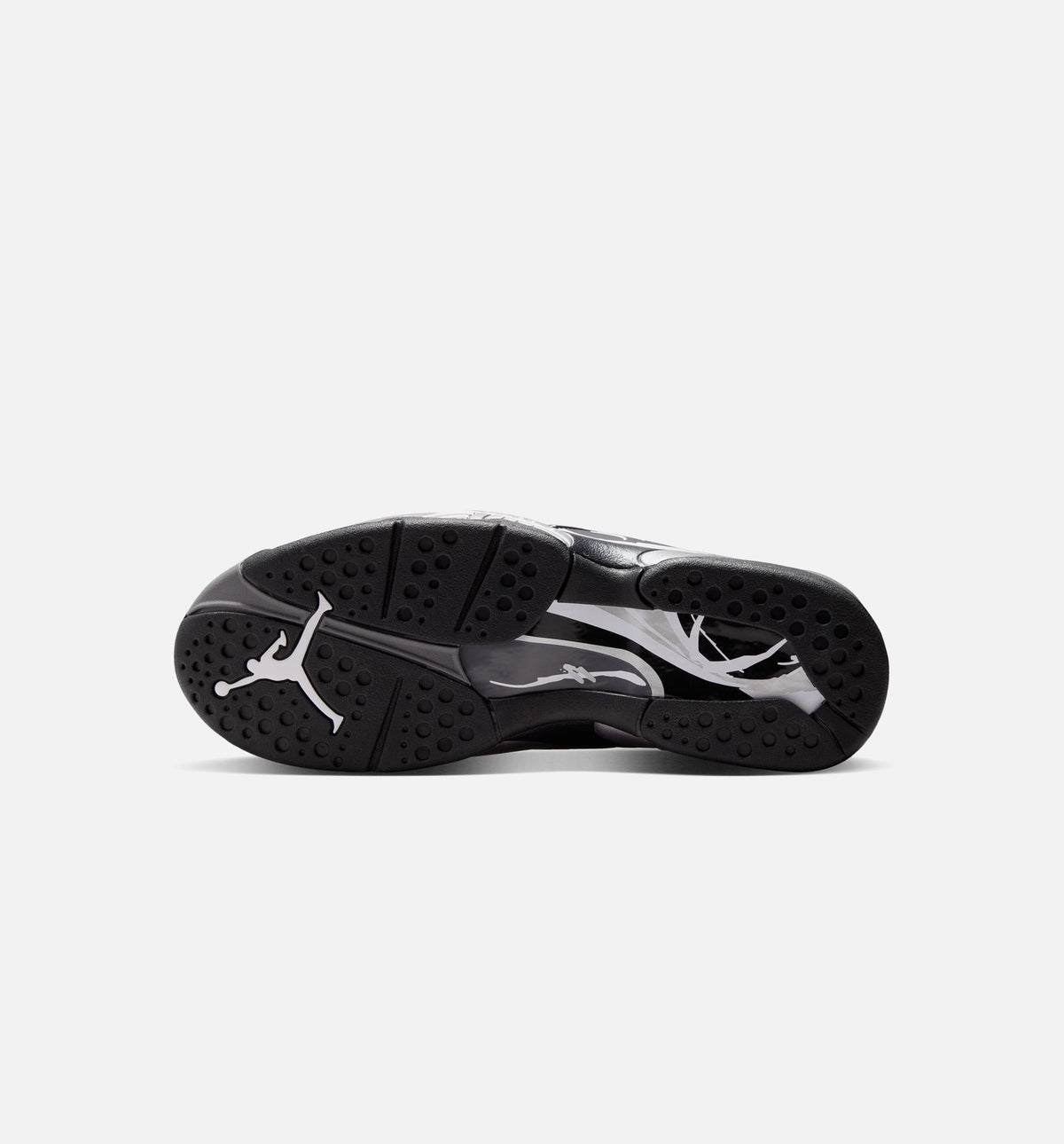 Air Jordan 8 Retro Chrome Black Men's Lifestyle Shoes - Black/White/Light Graphite