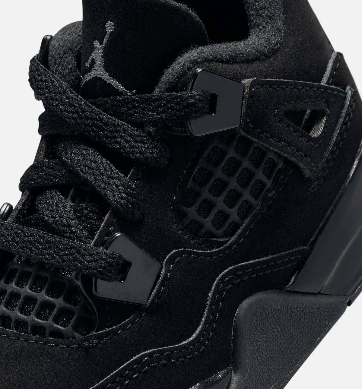 Air Jordan 4 Retro 'Black Cat' - Infant/Toddler Lifestyle Sneaker (Black/Black/Light Graphite)
