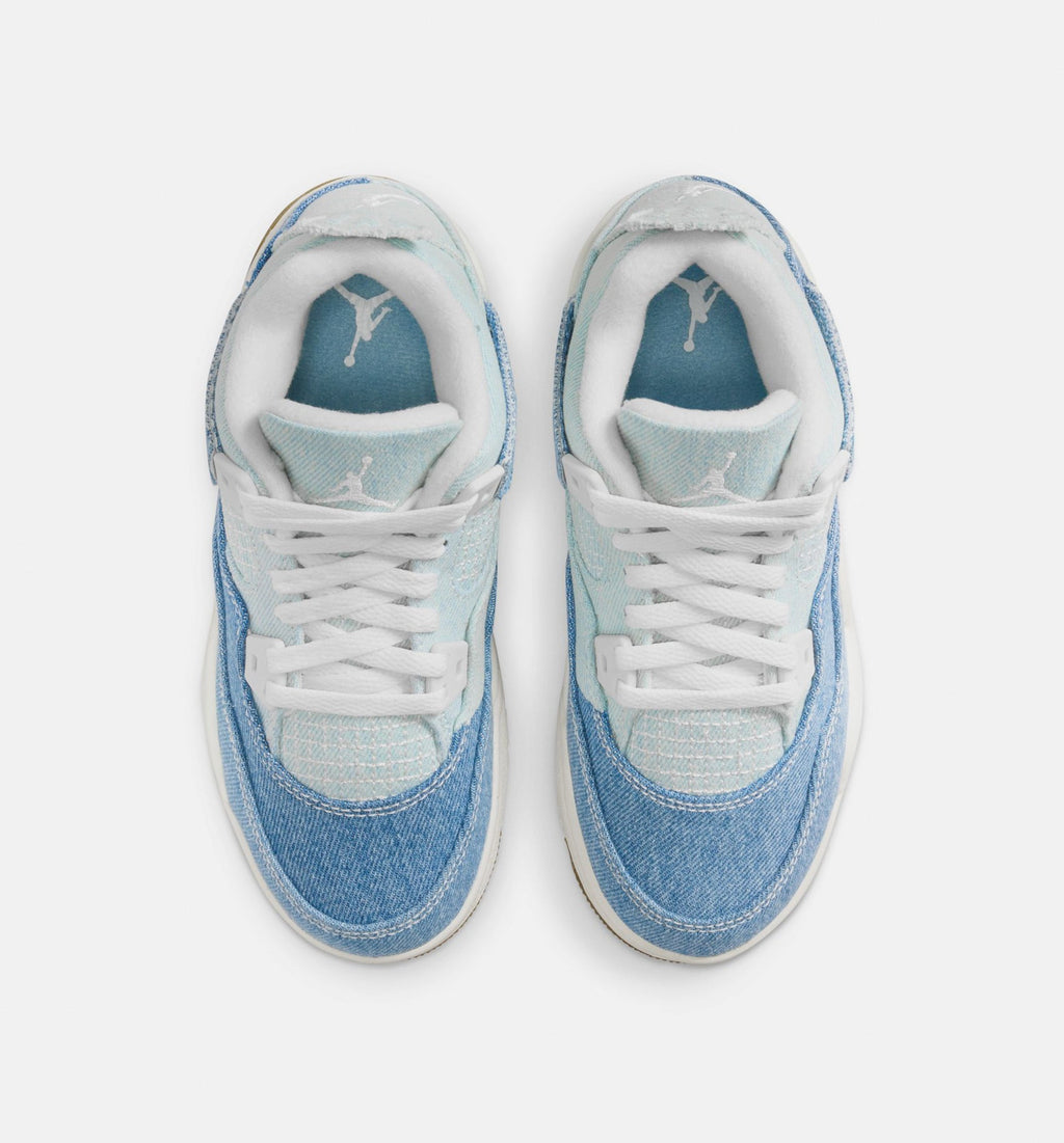 Air Jordan 4 Retro Worn Blue Preschool Shoes