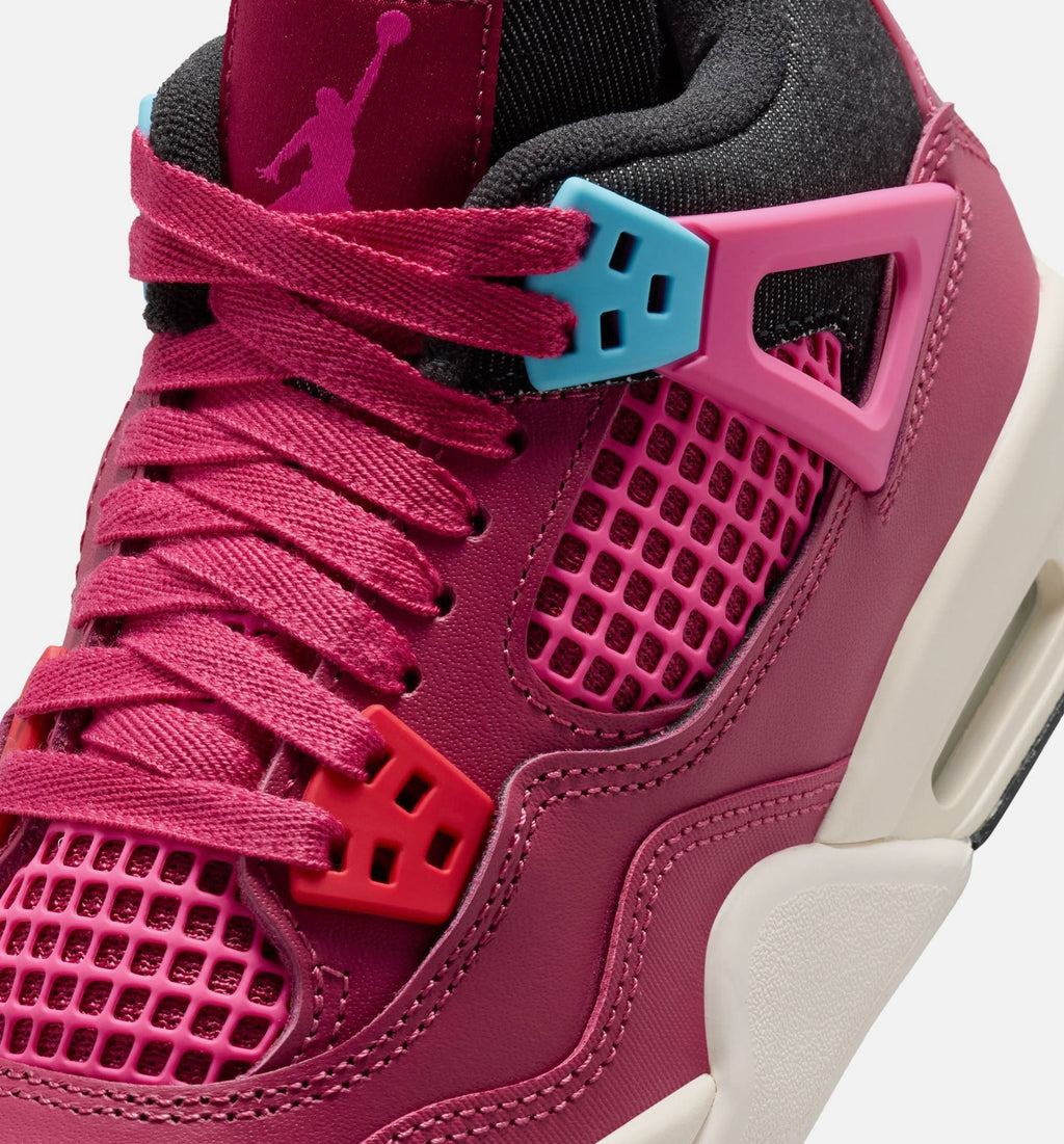 Air Jordan 4 Retro She’s A Star – Grade School Lifestyle Shoe in Sweet Beet/Desert Pink/Off Noir/Chalk
