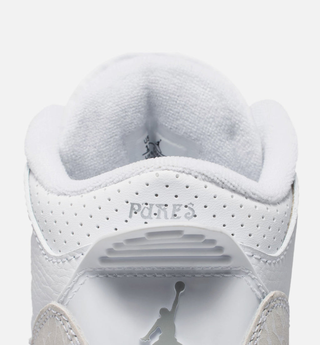 Air Jordan 3 Retro White & Silver Preschool Lifestyle Shoe