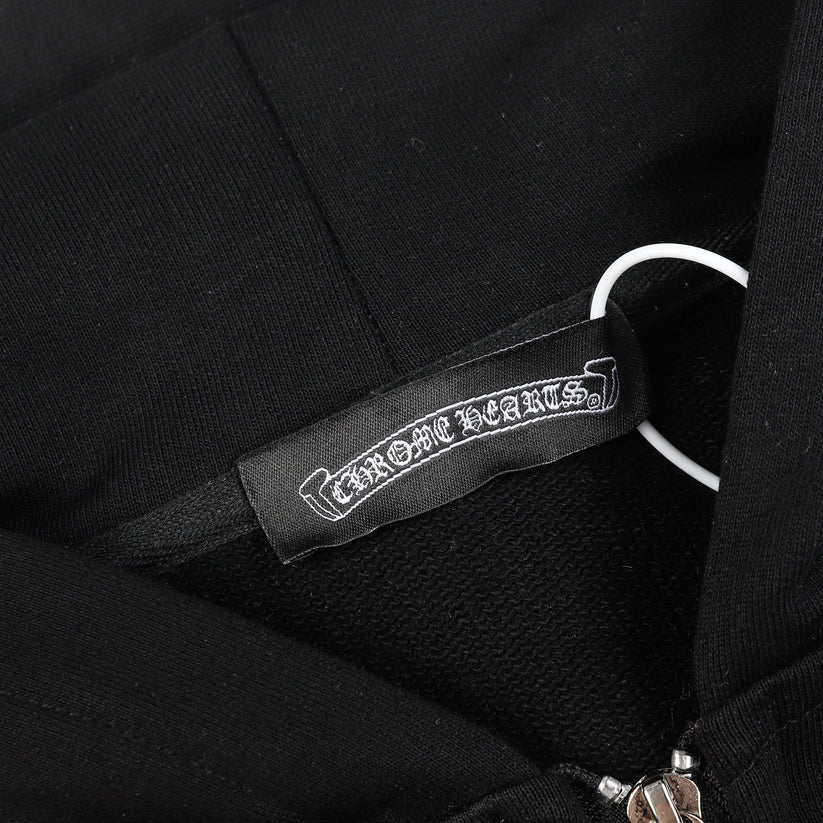 Chrome Hearts Script Logo Classic Zip Up Hoodie 9811
