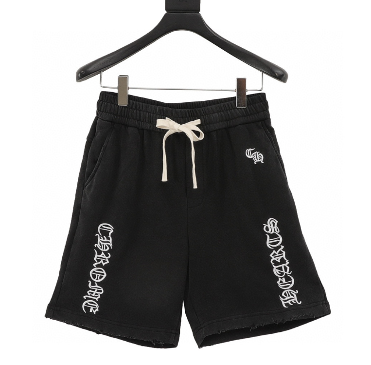 Gothic Logo Drawstring Shorts