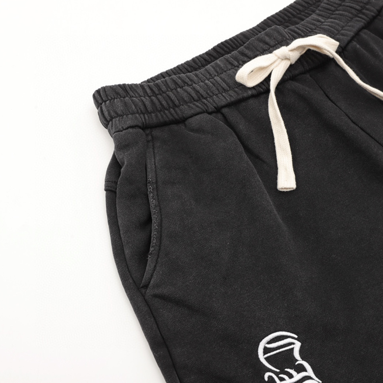 Gothic Logo Drawstring Shorts
