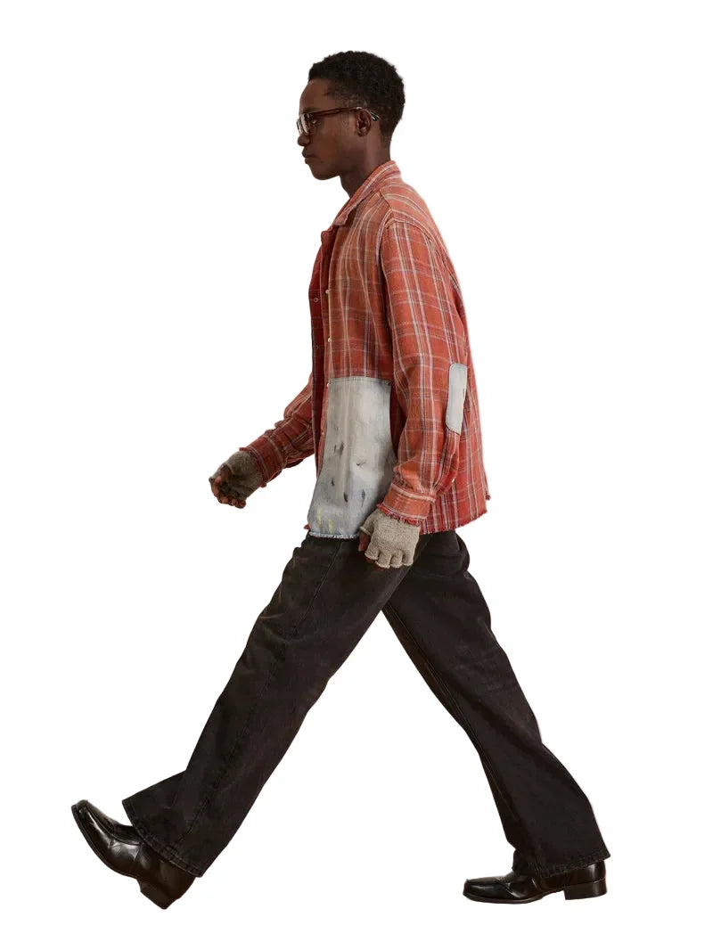 Found Plaid Denim Shirt