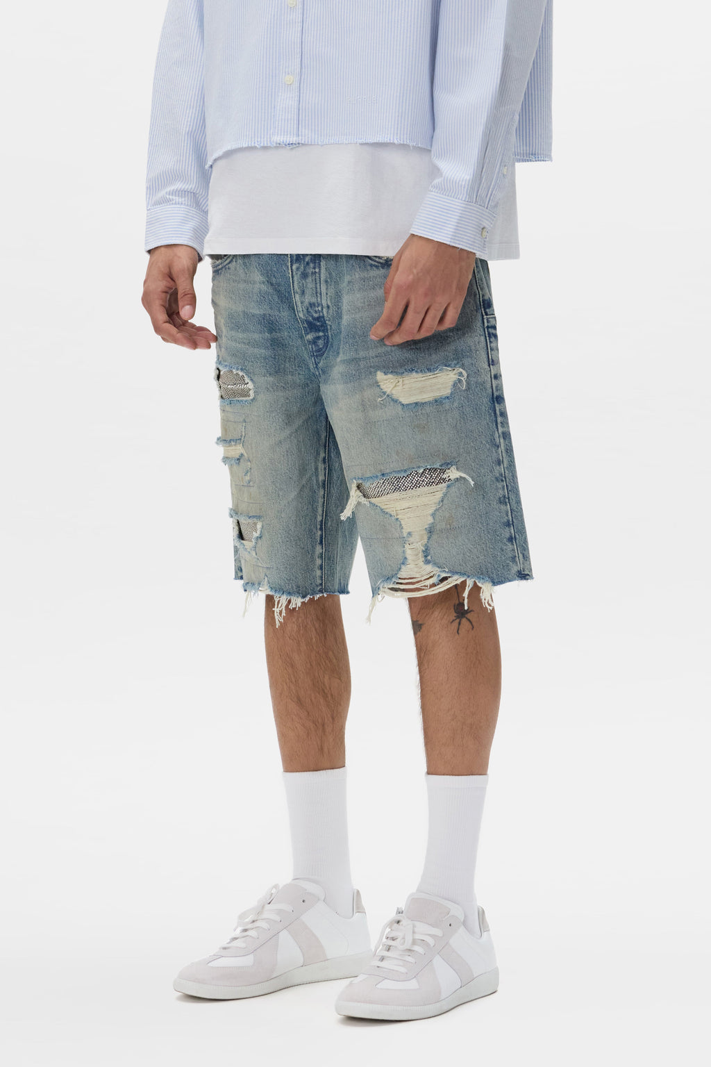 P059 Beaded Destroyed Short