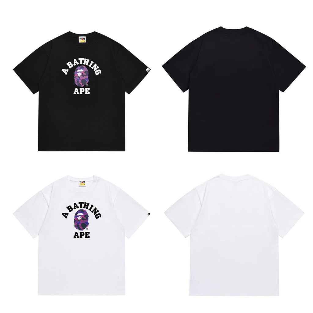 BAPE Ape Head Graphic Print Short Sleeve Tee Streetwear Unisex