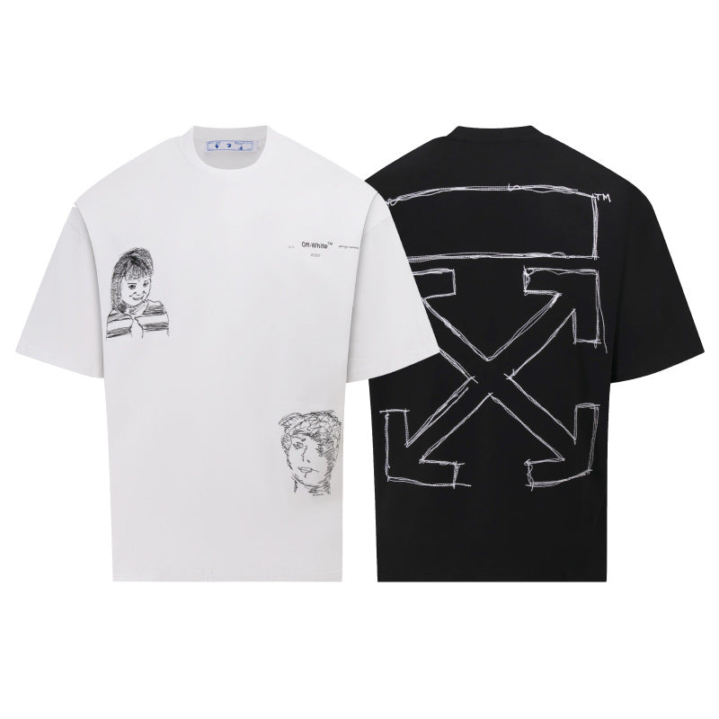 Off-White Arrow Graphic Crew Neck T-Shirt Unisex