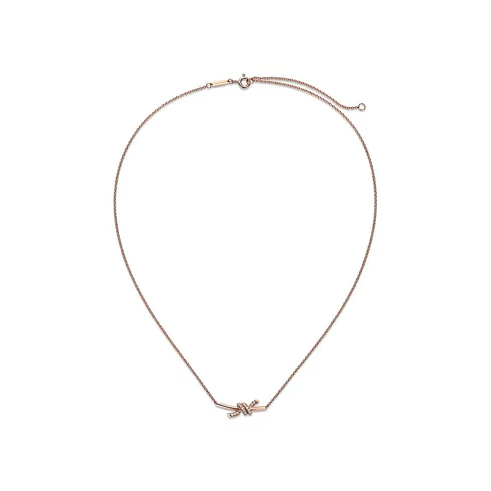 Tiffany Style Knot 18K Gold-Plated Necklace