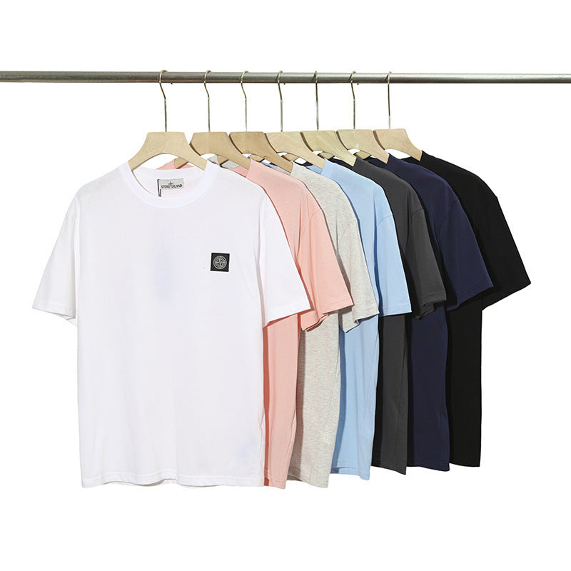Stone Island Compass Patch Chest Badge Short‑Sleeve Cotton Tee