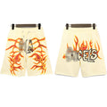 Palm Angle Shorts Palm Angels Flame Letter Print Casual Sports Beach Shorts Men