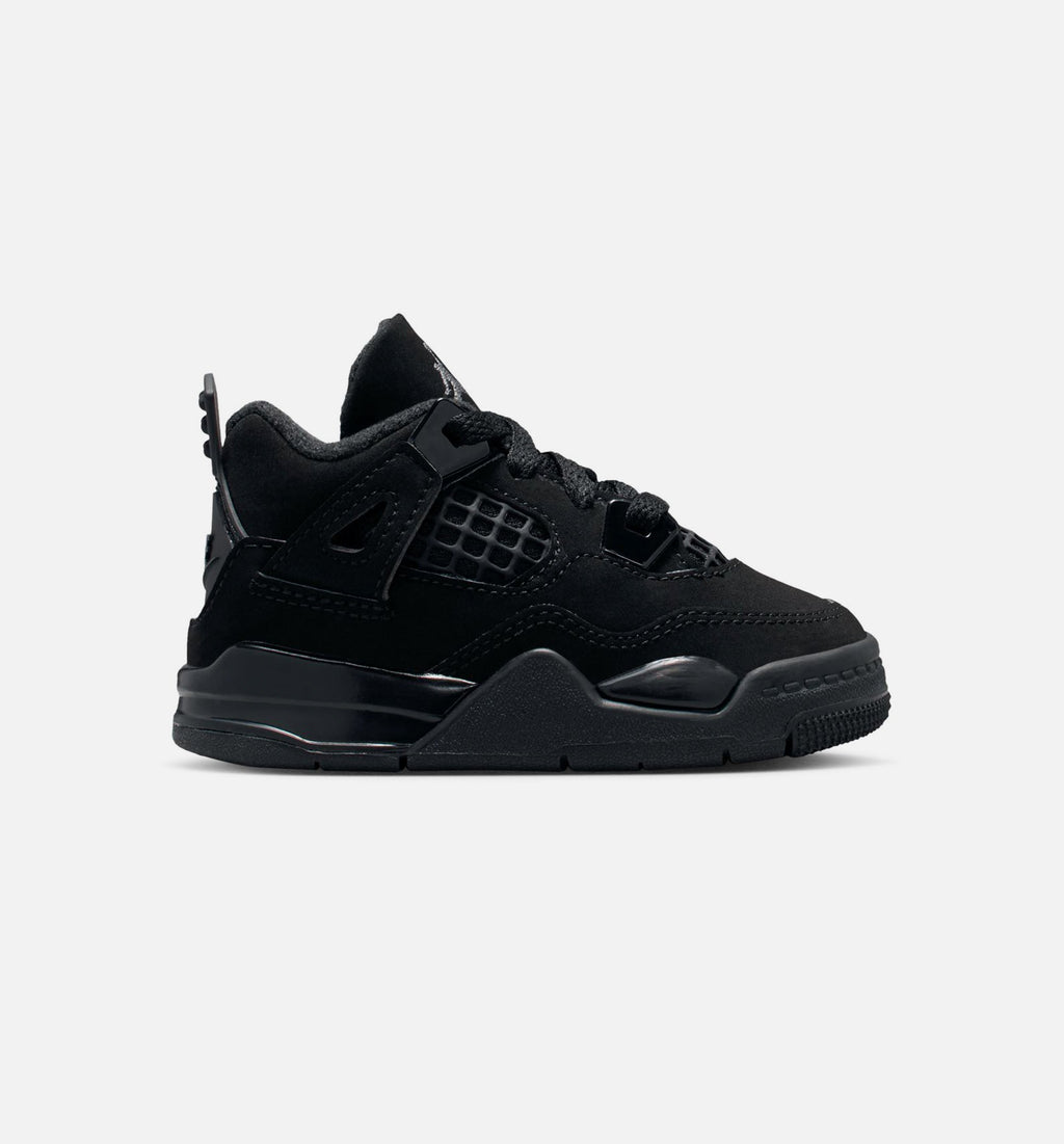 Air Jordan 4 Retro Black Cat | Infant/Toddler Lifestyle Shoe | Black/Dark Graphite