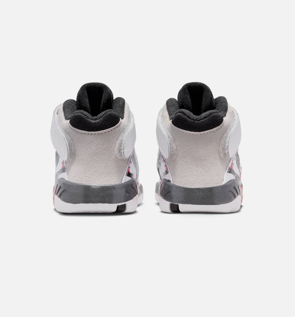 Air Jordan 8 Retro White and True Red Infant/Toddler Lifestyle Shoe – White/Black/True Red