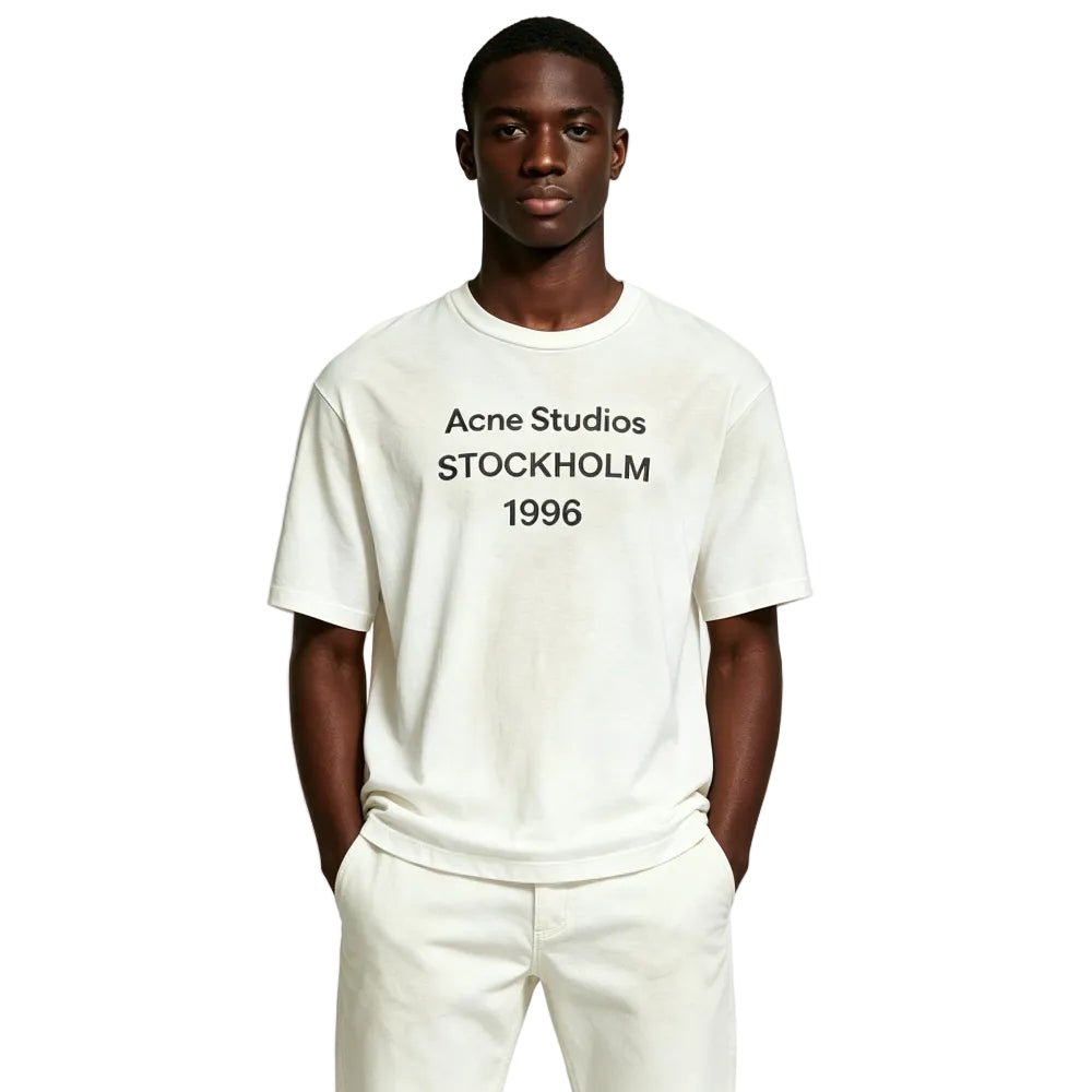 Acne Studios Sprayed 1996 Logo T-shirt Dusty White