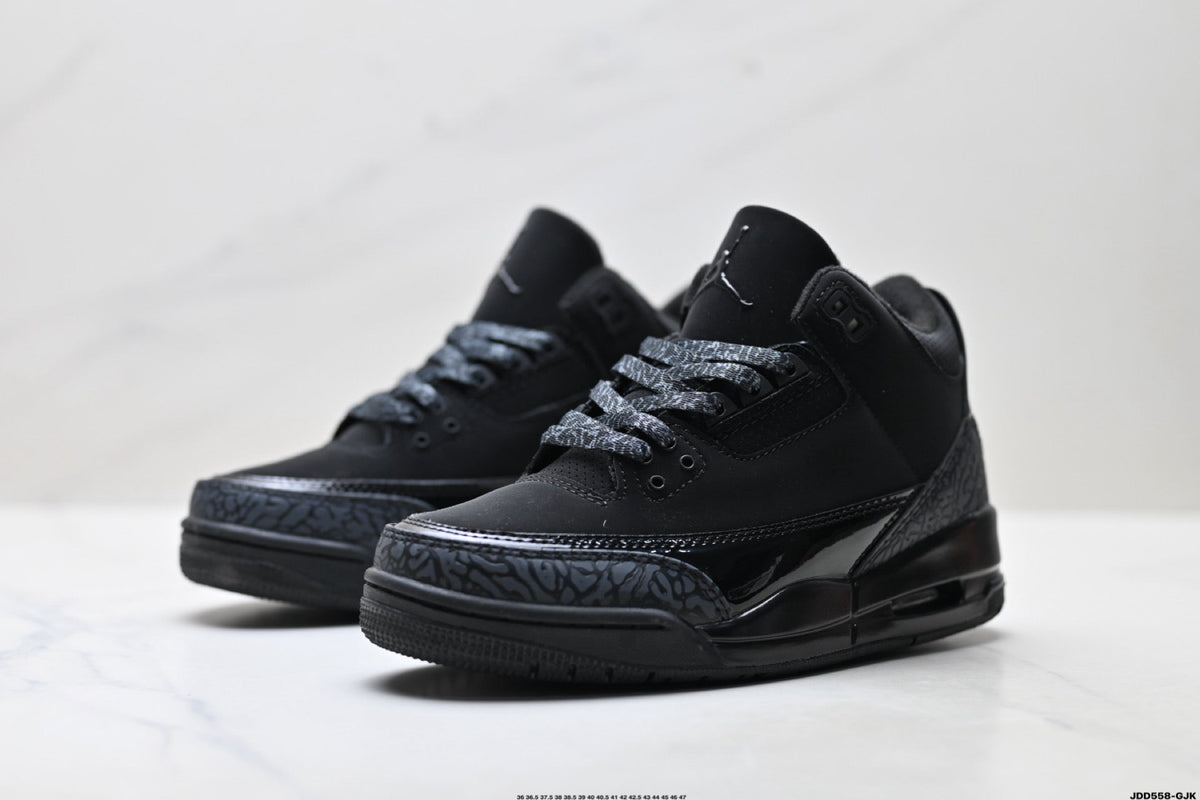Air Jordan 3 Retro Triple Black Sneakers